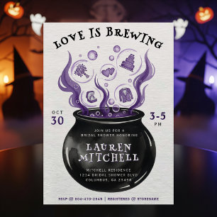 Invitation L'amour est en train de mijoter à Halloween pour l