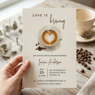 Invitation L'amour est en train de préparer un café Baby Show