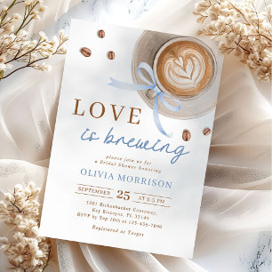 Invitation L'amour est en train de préparer un café pour la B
