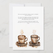 Invitation L'amour est en train de préparer un café pour la d (Dos)