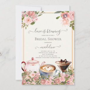 Invitation L'amour est en train de préparer un café Thé Marti