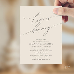 Invitation L'amour est en train de préparer une élégante douc