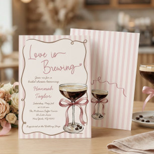 Invitation L'amour est en train de préparer une fête prénupti
