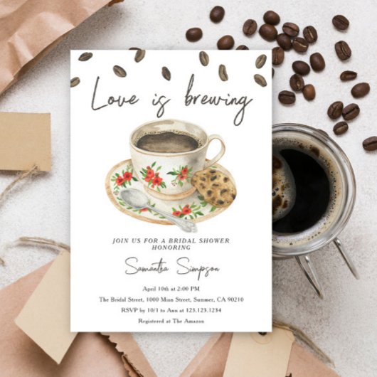 Invitation L'amour est en train de se préparer pour la fête d