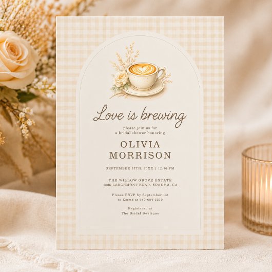 Invitation L'amour est en train de se préparer Rustique Bohèm