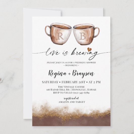 Invitation L'Amour Est En Train D'Éclater L'Invitation Initia (Devant)