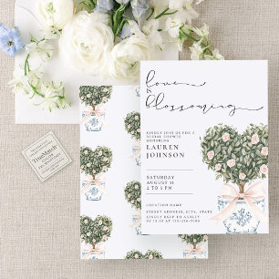 Invitation L'amour est florissant Chinoiserie Fête des mariée