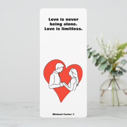 Invitation L'amour est illimité (Debout devant)