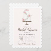 Invitation L'amour est la Fête de l'mariée du gâteau sucré (Devant / Derrière)