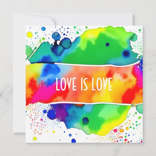 Invitation L'amour est la fierté de l'amour LGBTQIA+ (Devant)