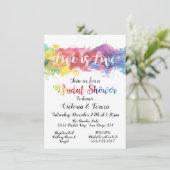 Invitation L'amour est l'amour Rainbow Fête des mariées d'aqu (Debout devant)