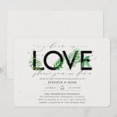 Invitation L'amour est l'amour Tropical verdure Adoption Baby (Devant / Derrière)