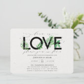 Invitation L'amour est l'amour Tropical verdure Adoption Baby (Debout devant)