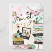 Invitation L'amour est le voyage de Mlle à Mme Fête des marié (Dos)