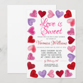 Invitation L'amour est l'invitation Baby shower de Sweet Vale (Devant / Derrière)