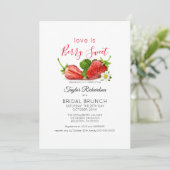 Invitation L'amour est Mariage de Brunch aux fraises (Debout devant)