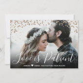 Invitation L'amour est patient Annonce de mariage reporté (Devant)