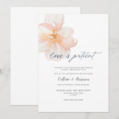 Invitation L'amour est patient Changer la date Fleur Invitati (Devant / Derrière)