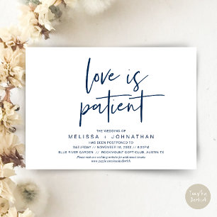 Invitation L'amour est patient, changer notre Mariage Nouvell