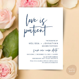 Invitation L'amour est patient, changer notre Mariage Nouvell