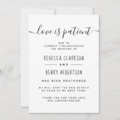 Invitation L'amour est patient écrit à la main Mariage report (Devant)
