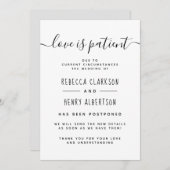 Invitation L'amour est patient écrit à la main Mariage report (Devant / Derrière)