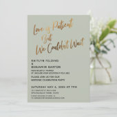 Invitation L'amour est patient mais nous n'avons pas pu atten (Debout devant)