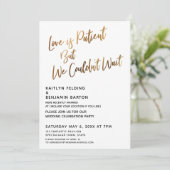 Invitation L'amour est patient mais nous n'avons pas pu atten (Debout devant)