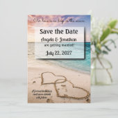 Invitation L'amour est profond comme l'océan Save the Date Ma (Debout devant)