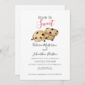 Invitation L'amour est sucré Cookie Couples Douche (Devant / Derrière)