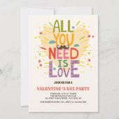 Invitation L'amour est tout ce dont vous avez besoin Invitati (Devant)