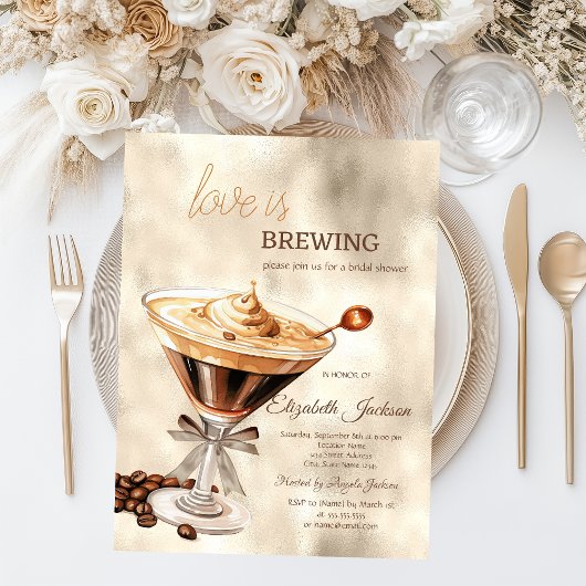 Invitation L'amour est un Espresso Glitter Drips