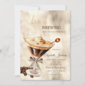 Invitation L'amour est un Espresso Glitter Drips (Devant)
