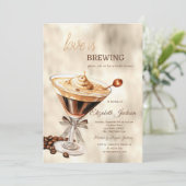 Invitation L'amour est un Espresso Glitter Drips (Debout devant)