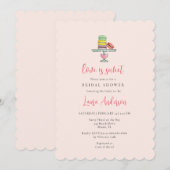 Invitation L'amour est un macaron de mariage doux (Devant / Derrière)
