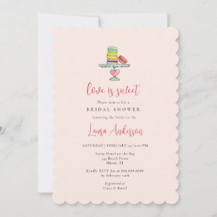 Invitation L'amour est un macaron de mariage doux