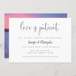 Invitation L'amour est un script patient Le report Mariage de