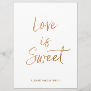 Invitation L'amour est un signe doux   Rose Or Stylish