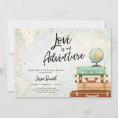 Invitation L'amour est une aventure Voyage Fête des mariées (Devant)