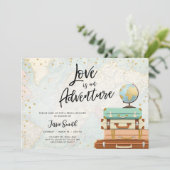 Invitation L'amour est une aventure Voyage Fête des mariées (Debout devant)