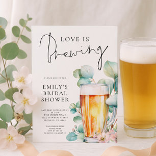 Invitation L'amour est une bière de mariage en préparation