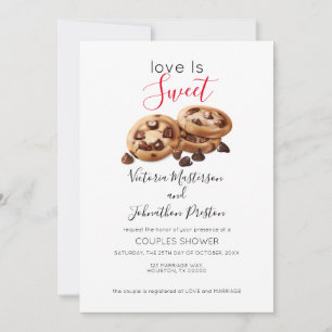 Invitation L'amour est une Douche de Biscuits Sucrés pour Cou