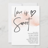 Invitation L'amour est une Fête des mariées douce (Devant)