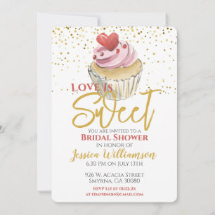 Invitation L'amour est une Fête des mariées douce