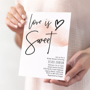 Invitation L'amour est une Fête des mariées douce