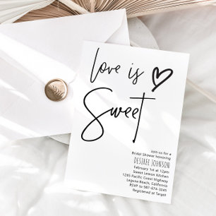 Invitation L'amour est une Fête des mariées douce