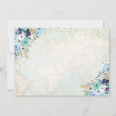 Invitation L'amour est une Fête des mariées Florale Bleue Ave (Dos)