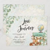 Invitation L'amour est une Fête des mariées Voyage Eucalyptus (Devant / Derrière)