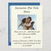 Invitation L'Amour et Psyche de Bouguereau, enfants (Cupid) (Devant / Derrière)