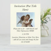 Invitation L'Amour et Psyche de Bouguereau, enfants (Cupid) (Debout devant)